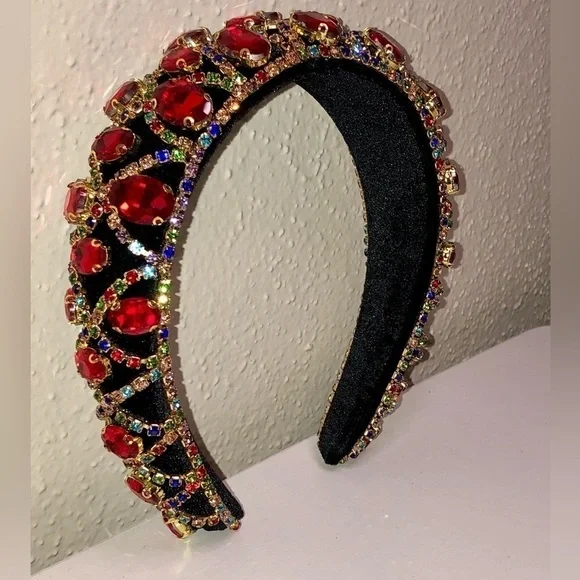Ruby Red Large Crystal Headband - Picture 6 of 10